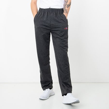 Ciemnoszare spodnie dresowe męskie - Odzież