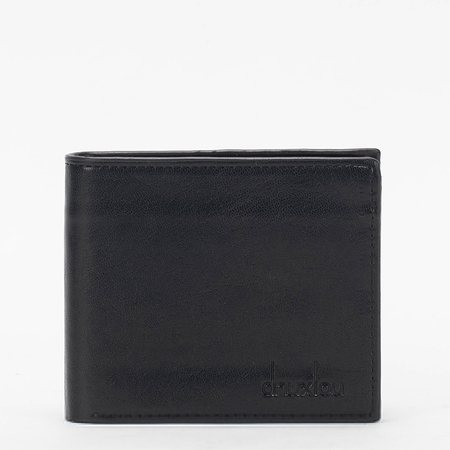Czarny mały portfel męski - Akcesoria