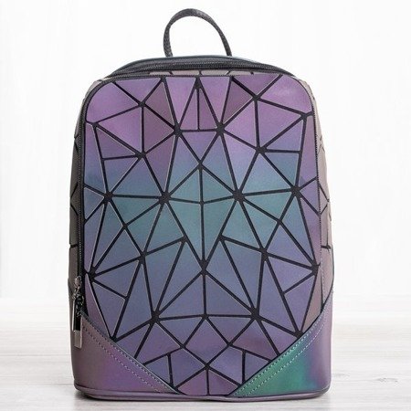 Wielokolorowy plecak z geometrycznym wzorem - Plecaki