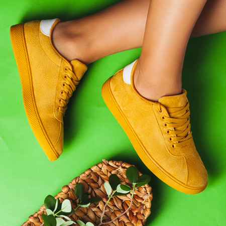 Żółte buty sportowe Dinara - Obuwie