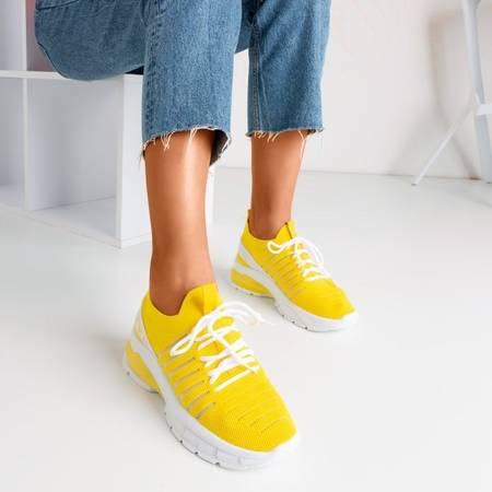 Żółte damskie buty sportowe Loveli - Obuwie