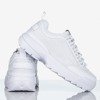 Białe sneakersy na grubej podeszwie Cornell - Obuwie