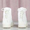 Białe sportowe buty z ozdobną skarpetą Fujion - Obuwie 