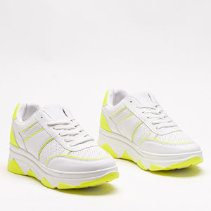 Biało-żółte buty sportowe damskie Nelido - Obuwie