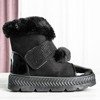 Czarne buty a'la śniegowce na platformie Dayna - Obuwie