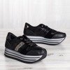 Czarne buty sportowe na platformie Joachima - Obuwie