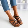 Czarne damskie sandały z ozdobami Nyncia - Obuwie