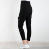 Czarne damskie spodnie materiałowe tregginsy - Spodnie