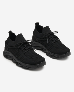 Czarne damskie wsuwane buty sportowe Serinto - Obuwie