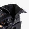 Czarne lakierowane damskie botki na słupku Lucrezia - Obuwie