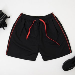 Czarne męskie sportowe spodenki szorty - Odzież