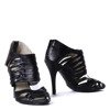 Czarne sandały na szpilce Turano - Obuwie