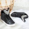 Czarne sneakersy na platformie Esther - Obuwie