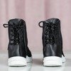 Czarne sportowe buty z ozdobną skarpetą Fujion - Obuwie 