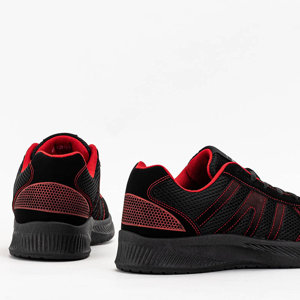 Czarno - czerwone buty sportowe męskie Baikisor - Obuwie