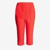 Czerwone krótkie legginsy z lampasami - Odzież
