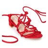 Czerwone sandały na niskim słupku Cherise -  Obuwie