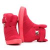 Czerwone sneakersy na krytym koturnie Joanna - Obuwie