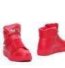Czerwone, sportowe sneakersy Kristina- Obuwie