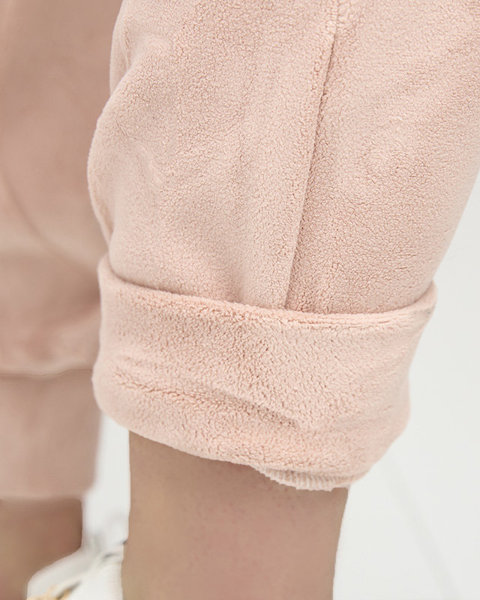 Damski komplet sportowy bluza i spodnie dresowe w kolorze różowym- Odzież