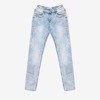 Jasnoniebieskie damskie rurki jeansowe - Odzież 