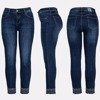 Jeansowe spodnie z ozdobnym haftem - Spodnie