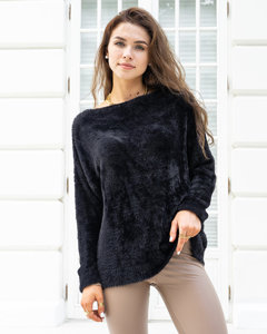 Klasyczny sweter czarny oversize- Odzież