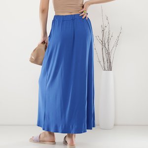 Kobaltowa spódnica maxi damska - Odzież