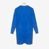 Kobaltowy damski sweter kardigan - Odzież