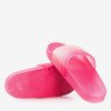 Neonowe różowe gumowe kłapki Nalina - Obuwie