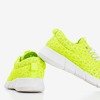 Neonowe zielone sportowe buty damskie we wzorki Troye - Obuwie