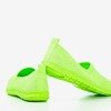 Neonowe zielone tenisówki slip-on damskie Colorful - Obuwie