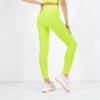 Neonowe żółte sportowe legginsy damskie - Odzież