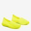 Neonowe żółte tenisówki slip-on damskie Colorful - Obuwie