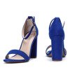 Niebieskie sandały na słupku Alani- Obuwie