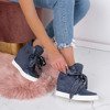 Niebieskie sneakersy na krytym koturnie Serenity - Obuwie