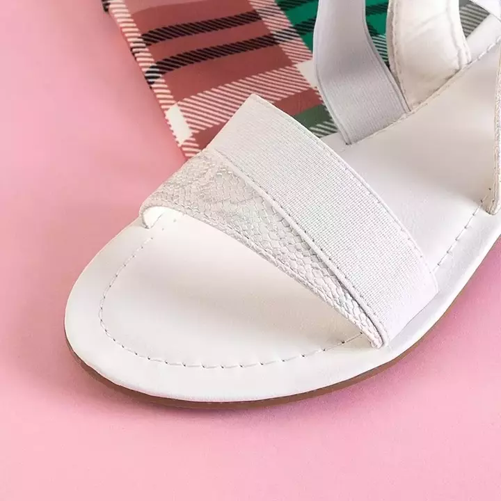 OUTLET Białe sandały damskie Velia - Obuwie
