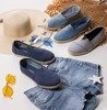 OUTLET Niebieskie espadryle materiałowe a'la jeans Timsaio - Obuwie