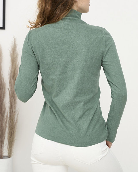 Royalfashion Zielony sweter damski półgolf