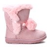 Różowe buty a'la śniegowce z pomponami Bobo - Obuwie