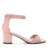 Różowe sandały na słupku Violettoa - Obuwie