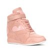 Różowe sneakersy na koturnie - Obuwie