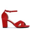 Sandały na słupku w kolorze czerwonym Sarina - Obuwie