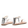 Srebrne sandały z cyrkoniami Lilia - Obuwie