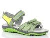 Szare damskie sportowe sandały z neonowym wykończeniem Quiq - Obuwie