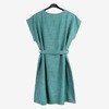 Zielono - niebieska damska sukienka z napisem - Odzież