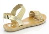 Złote sandały z brokatem Roberitas - Obuwie