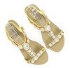 Złote sandały z kamyczkami Reika- Obuwie