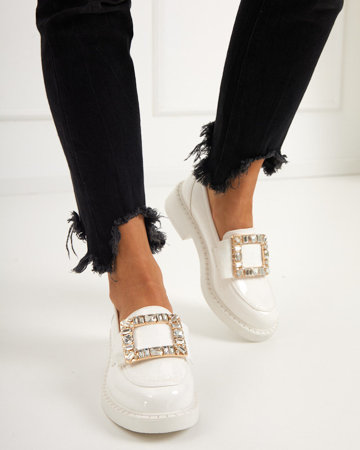 Білі жіночі туфлі з кристалами Iolara - Взуття