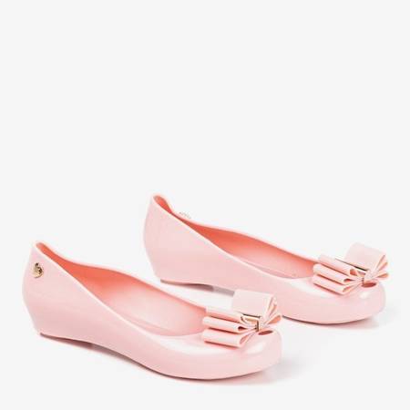 ВИХІД Світло-рожеві меліски, прикрашені бантом Tyrika - Взуття